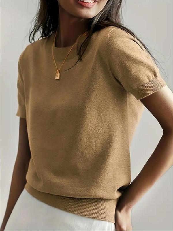 CIELA™ – Lightweight Short Sleeve Crewneck Pullover Top - Maison Léa &amp; Lou
