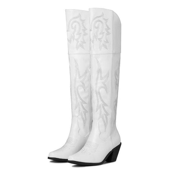 CHEYENNE™ –  Classic Over-the-Knee Cowboy Boots - Maison Léa &amp; Lou