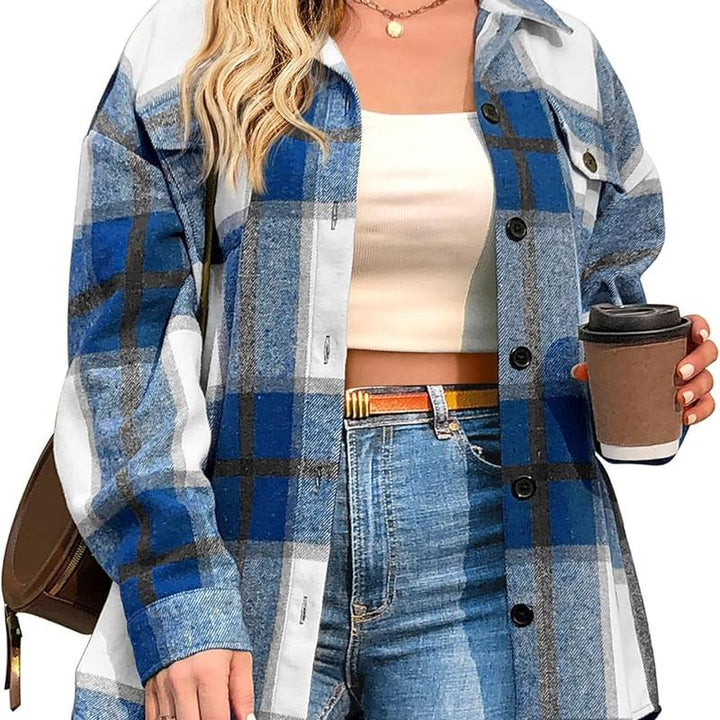 BRIGID™ - Stylish Plus-Size Shacket - Maison Léa &amp; Lou