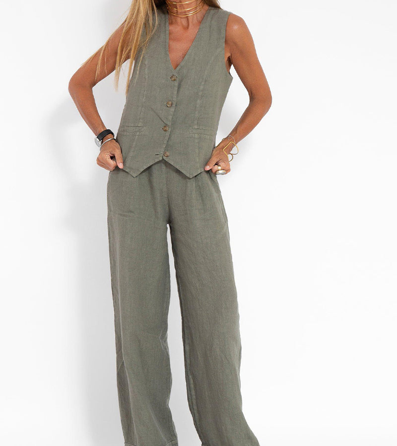 Aira™ | Tailored Vest Two-Piece Set - Maison Léa &amp; Lou