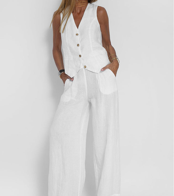 Aira™ | Tailored Vest Two-Piece Set - Maison Léa &amp; Lou