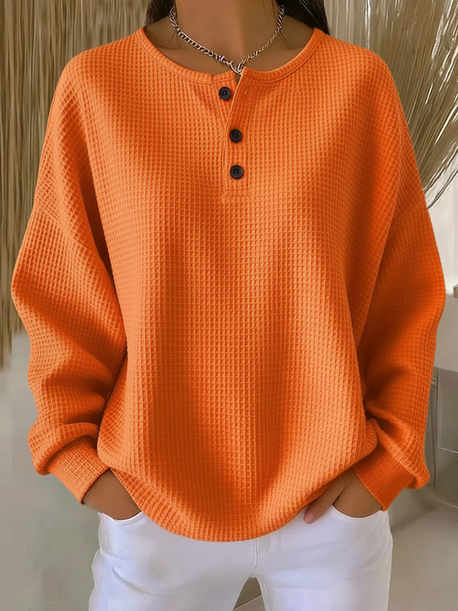 LEAH™  | Stylish Button Sweater - Maison Léa &amp; Lou