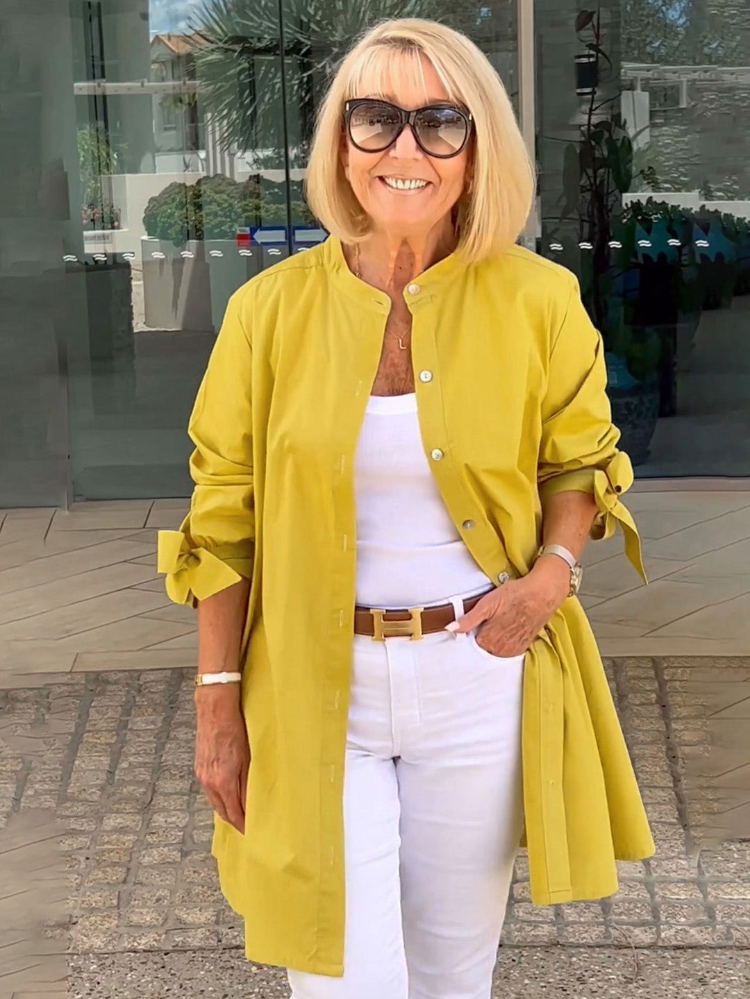 CÉLINA™ - Classy Long Shirt Jacket - Maison Léa &amp; Lou
