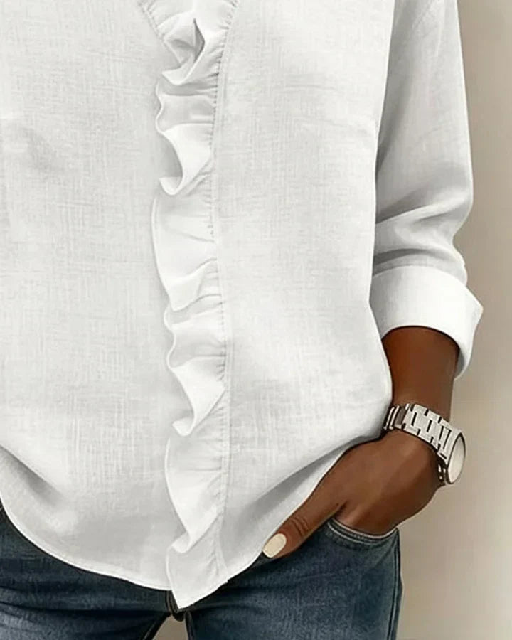 Elira™ | Elegant V-neck Blouse - Maison Léa &amp; Lou