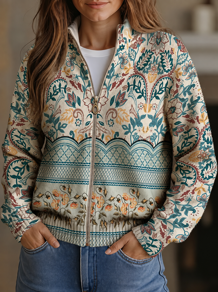 Sybilla™ | Vintage Floral Botanical Border Print - Maison Léa &amp; Lou