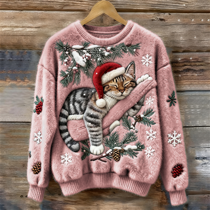 Noemie™ | Holiday Cat Plush Sweater - Maison Léa &amp; Lou