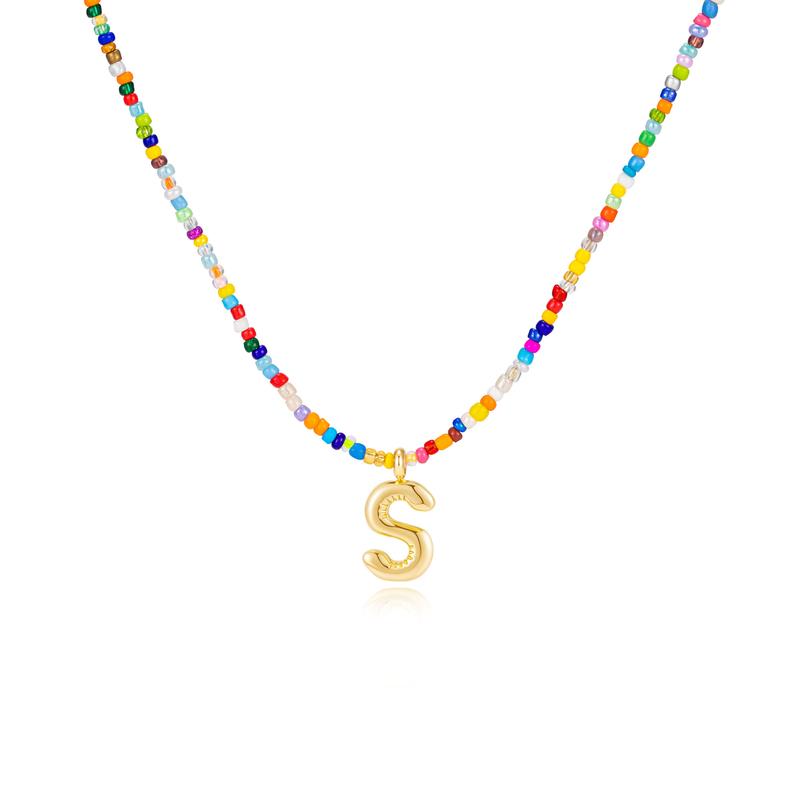 MACY™ - Colorful Bubble Letter Necklace - Maison Léa &amp; Lou