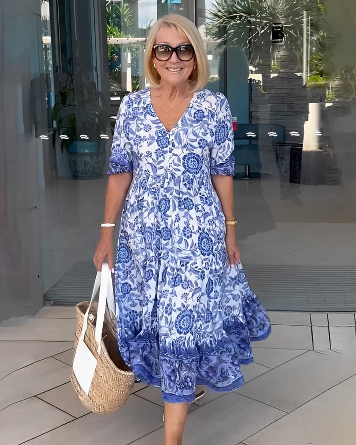 Madison | Graceful V-Neck Floral - Maison Léa &amp; Lou