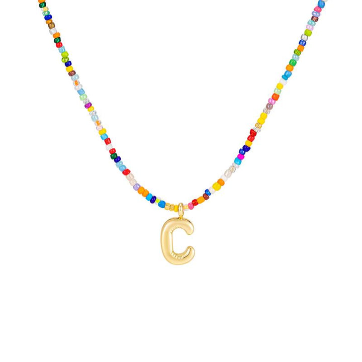 MACY™ - Colorful Bubble Letter Necklace - Maison Léa &amp; Lou