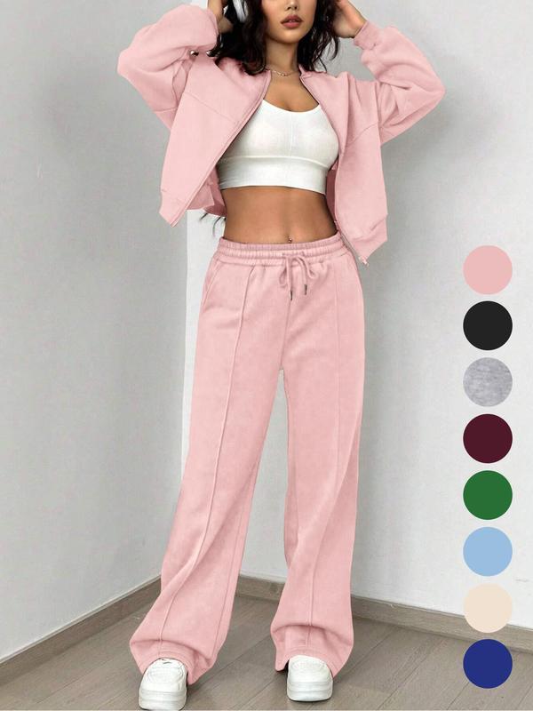 PALOMA™ – Cozy Streetwear Zip Jacket and Pants Set - Maison Léa &amp; Lou