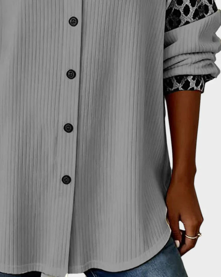 Arella™ | Elegant Printed Button-Down Blouse - Maison Léa &amp; Lou