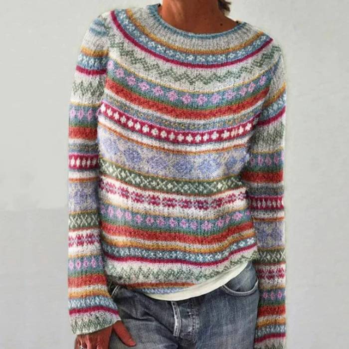 Violet - Retro Scandinavian knitted sweater - Maison Léa & Lou