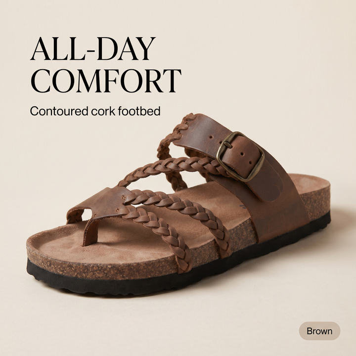 Harrison | Braided Comfort Sandals - Maison Léa &amp; Lou