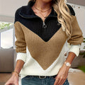 Aveline™ | Warm Color-Block Zip Knit Sweater - Maison Léa & Lou