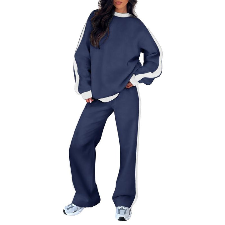 SANDI™ - Comfortable 2-Piece Lounge Set Sweatshirt &amp; Straight Leg Pants - Maison Léa &amp; Lou