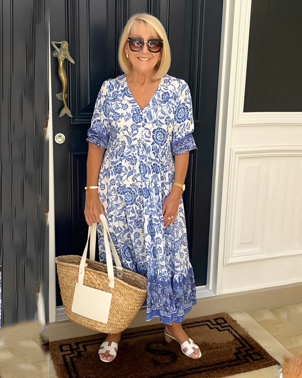 Madison | Graceful V-Neck Floral - Maison Léa &amp; Lou