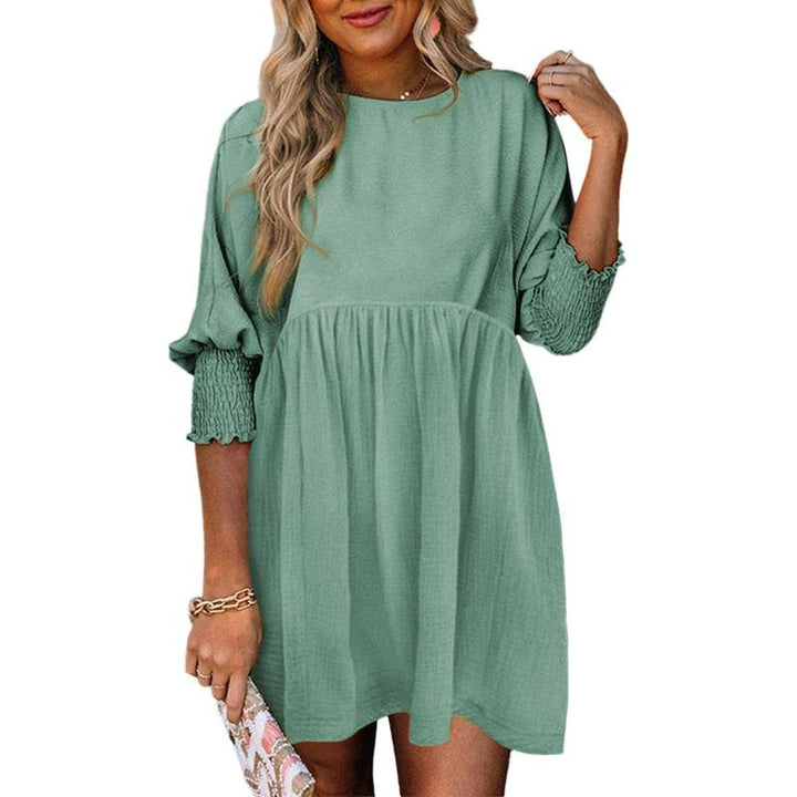 MIRASOL™ – Casual Crew Neck Loose Fit Mini Dress - Maison Léa &amp; Lou