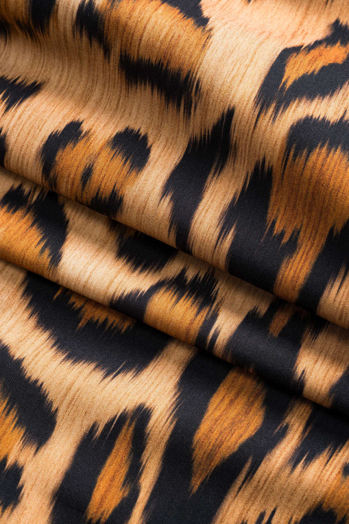BIANCA™ - Bold Leopard Print Midi Dress - Maison Léa &amp; Lou
