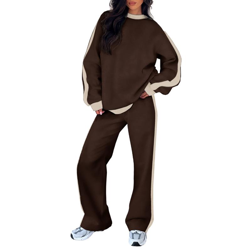 SANDI™ - Comfortable 2-Piece Lounge Set Sweatshirt &amp; Straight Leg Pants - Maison Léa &amp; Lou
