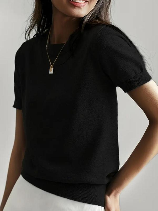 CIELA™ – Lightweight Short Sleeve Crewneck Pullover Top - Maison Léa &amp; Lou