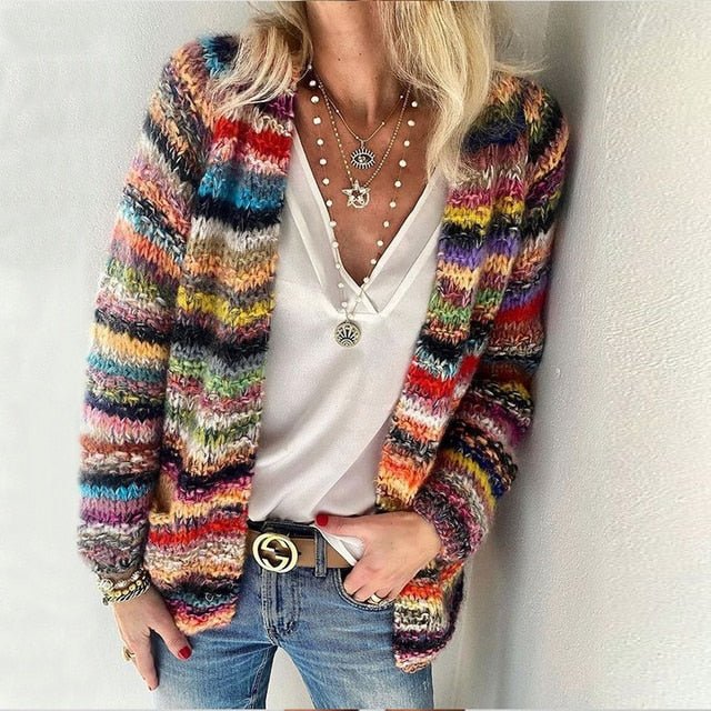 VivaColor™ | Multicolor Knit Cardigan - Maison Léa & Lou