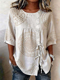 Emeline™ | Soft Embroidered Linen Blend Top - Maison Léa & Lou