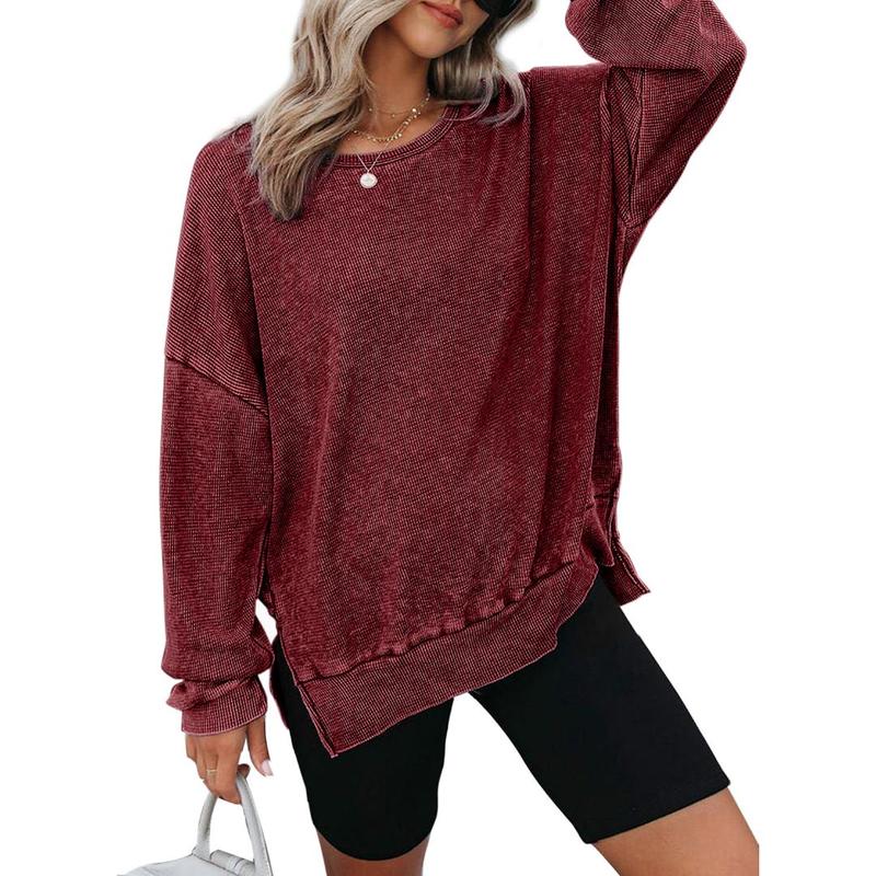 THALIENE™ - Casual Oversized Crewneck Long Sleeve Sweatshirt - Maison Léa &amp; Lou