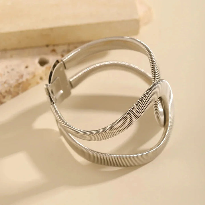 Bracciale a Cuffia Spirale Chunky