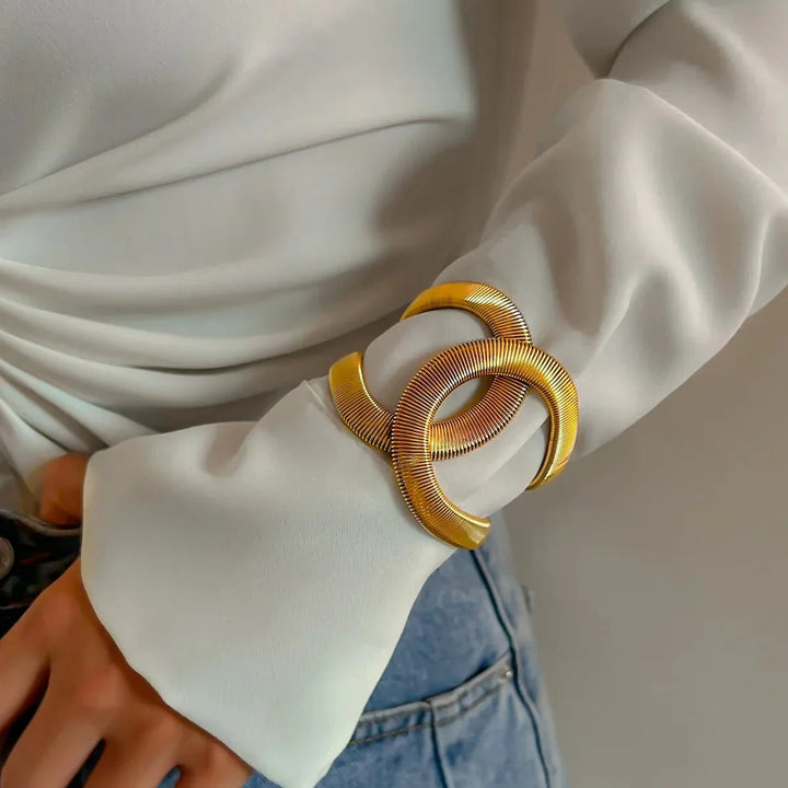 Bracciale a Cuffia Spirale Chunky