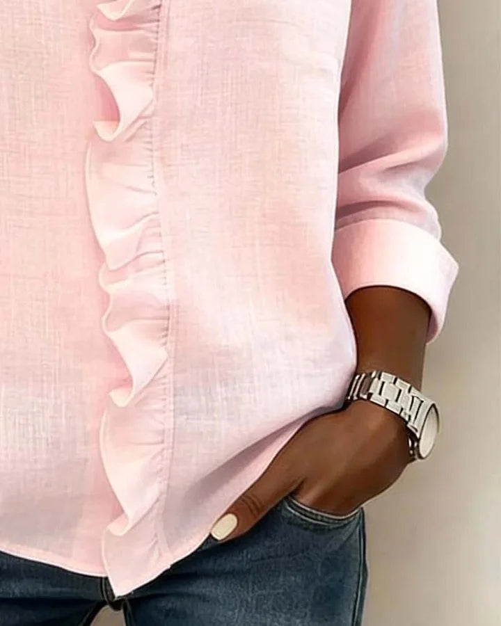 Elira™ | Elegant V-neck Blouse - Maison Léa &amp; Lou