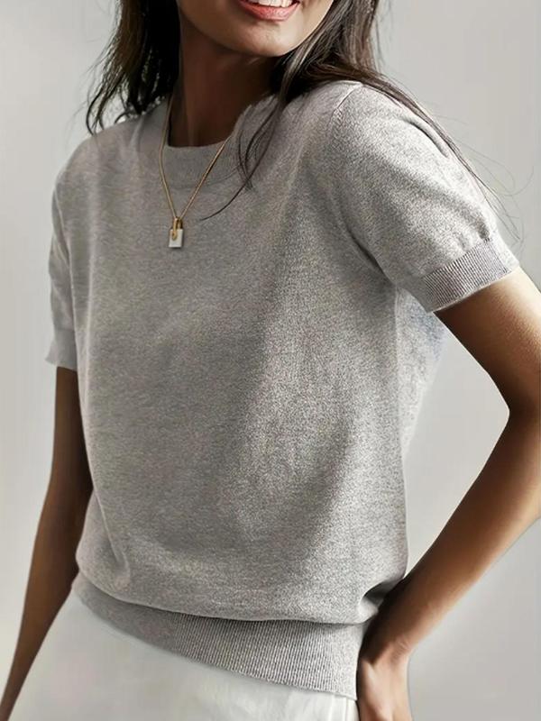 CIELA™ – Lightweight Short Sleeve Crewneck Pullover Top - Maison Léa &amp; Lou