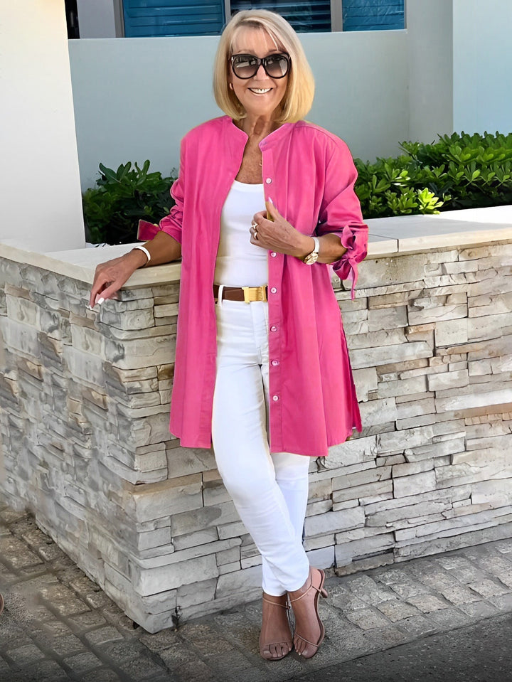CÉLINA™ - Classy Long Shirt Jacket - Maison Léa &amp; Lou