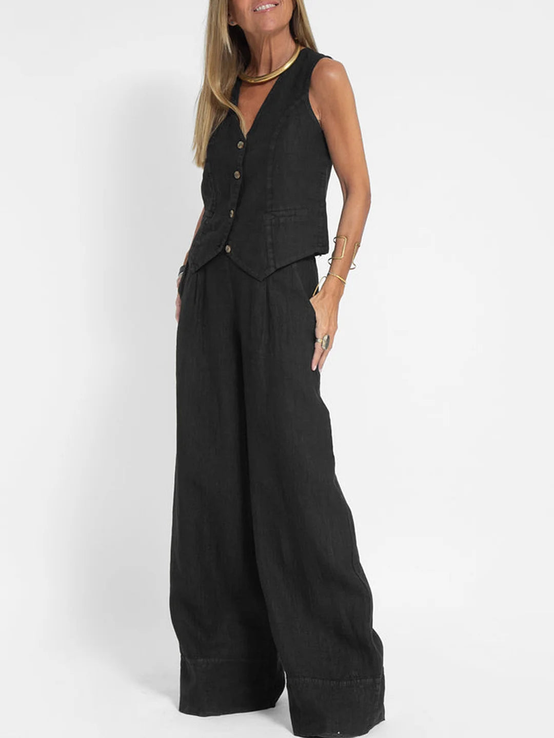 Aira™ | Tailored Vest Two-Piece Set - Maison Léa &amp; Lou