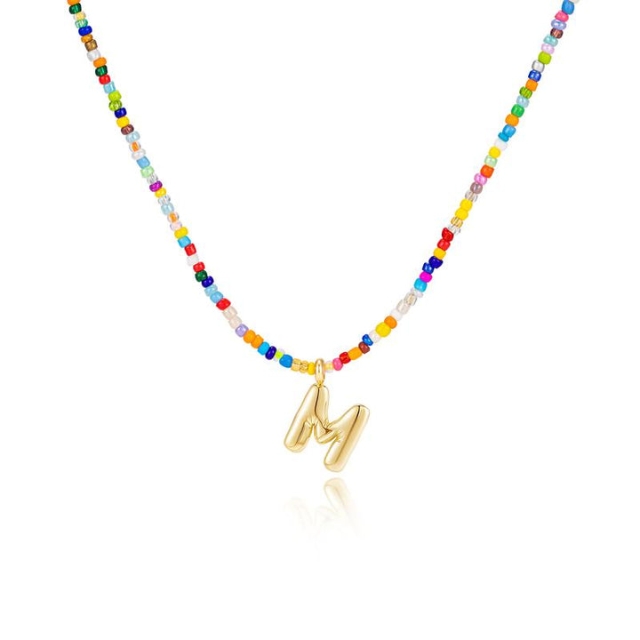 MACY™ - Colorful Bubble Letter Necklace - Maison Léa &amp; Lou