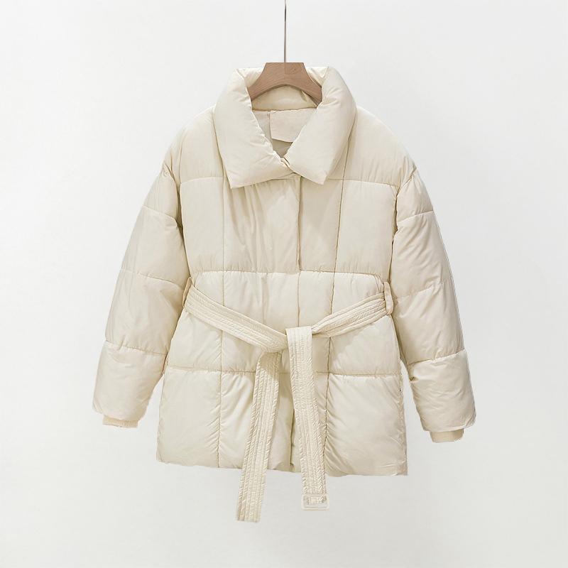 JASMINE™ - Cozy Thermal Stand Collar Waist Tie Zip-Up Coat for Winter - Maison Léa &amp; Lou