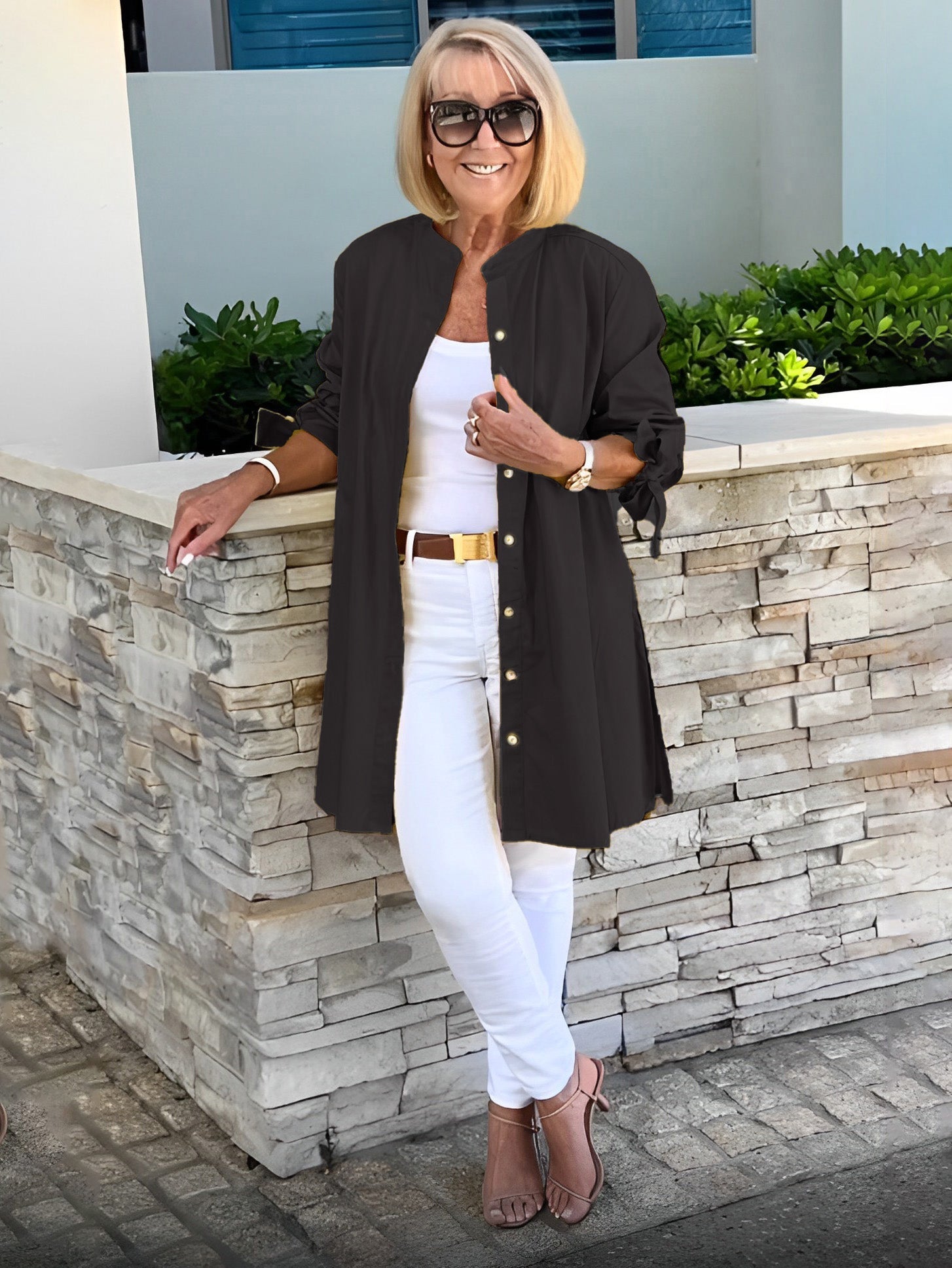 CÉLINA™ - Classy Long Shirt Jacket - Maison Léa & Lou