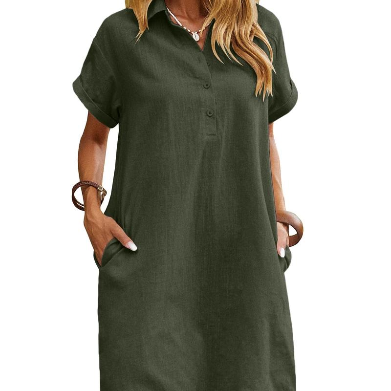 MAREN™ – Relaxed Short Sleeve Summer Dress - Maison Léa &amp; Lou