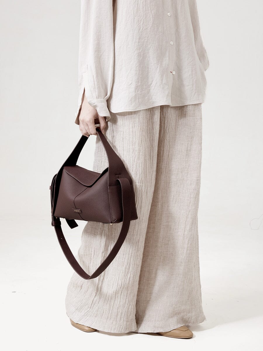 Large Lioré Roof Bag - Burgundy - Maison Léa &amp; Lou