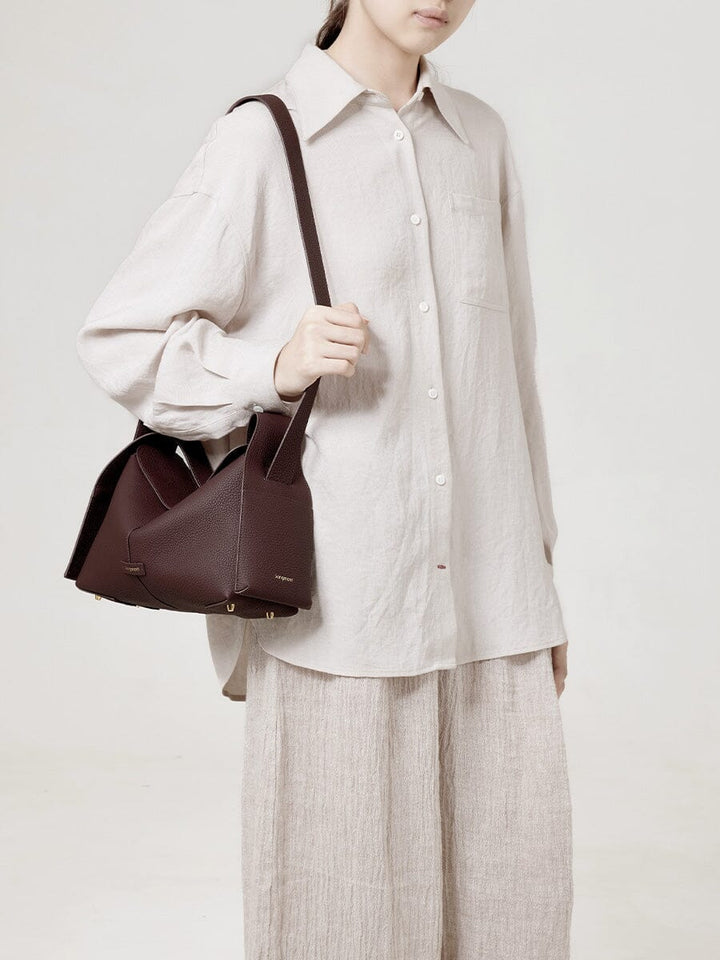 Large Lioré Roof Bag - Burgundy - Maison Léa &amp; Lou