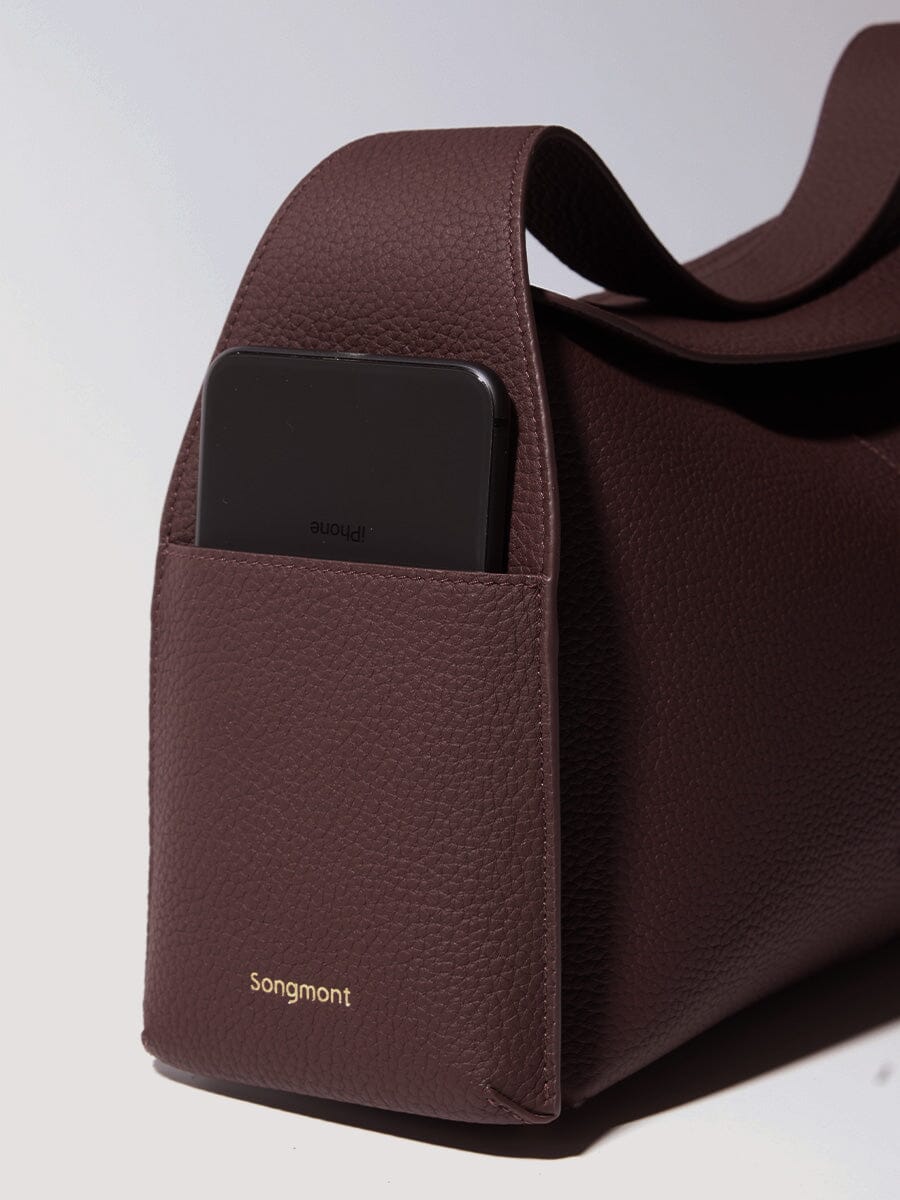 Large Lioré Roof Bag - Burgundy - Maison Léa &amp; Lou