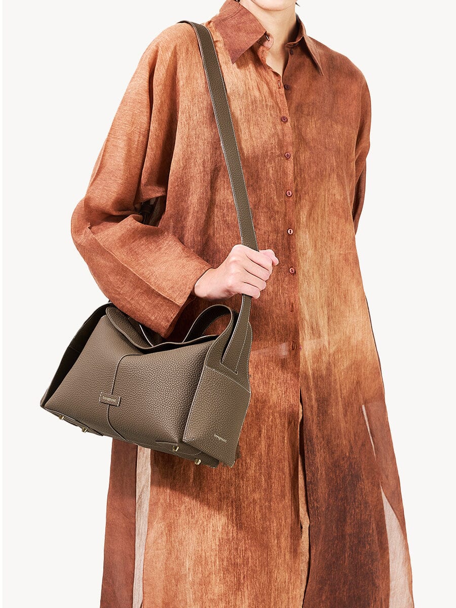 Large Lioré Roof Bag - Taupe - Maison Léa & Lou