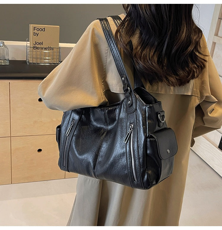 NOEMIE™ - Classic Leather Tote Bag - Maison Léa &amp; Lou