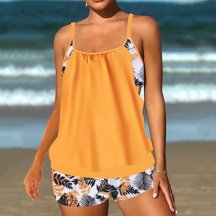 Barbara™ | Elegant Ocean Print Split Tankini - Maison Léa &amp; Lou