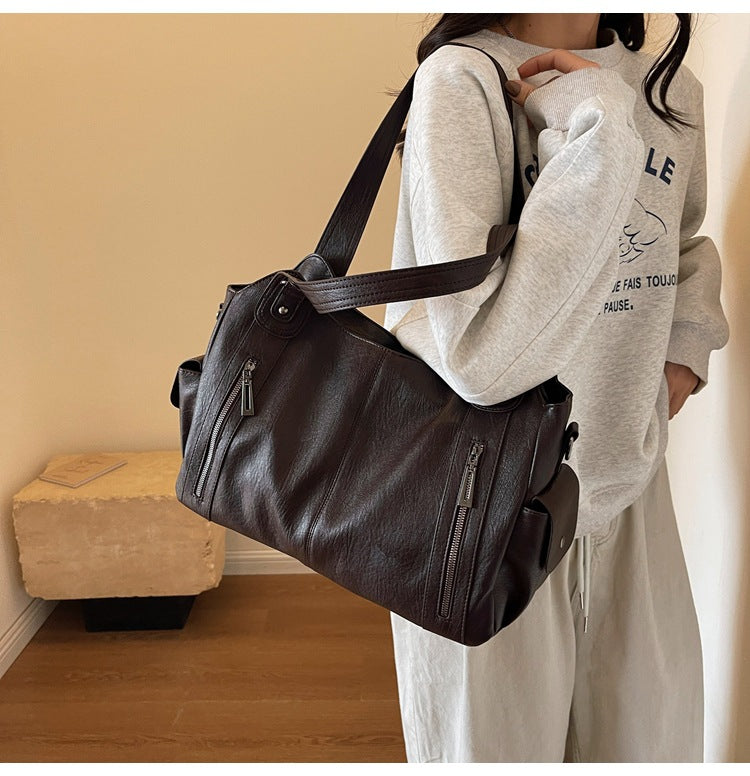 NOEMIE™ - Classic Leather Tote Bag - Maison Léa &amp; Lou
