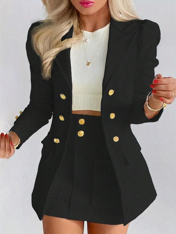 MAGDA™ - Elegant Two-Piece Blazer &amp; Skirt Set for Winter &amp; Fall Fashion