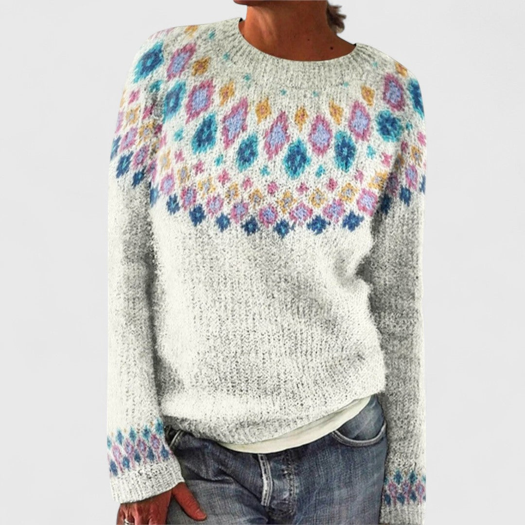 Mary - Retro Scandinavian knitted sweater - Maison Léa & Lou