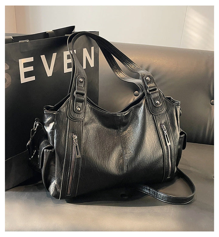 NOEMIE™ - Classic Leather Tote Bag - Maison Léa &amp; Lou