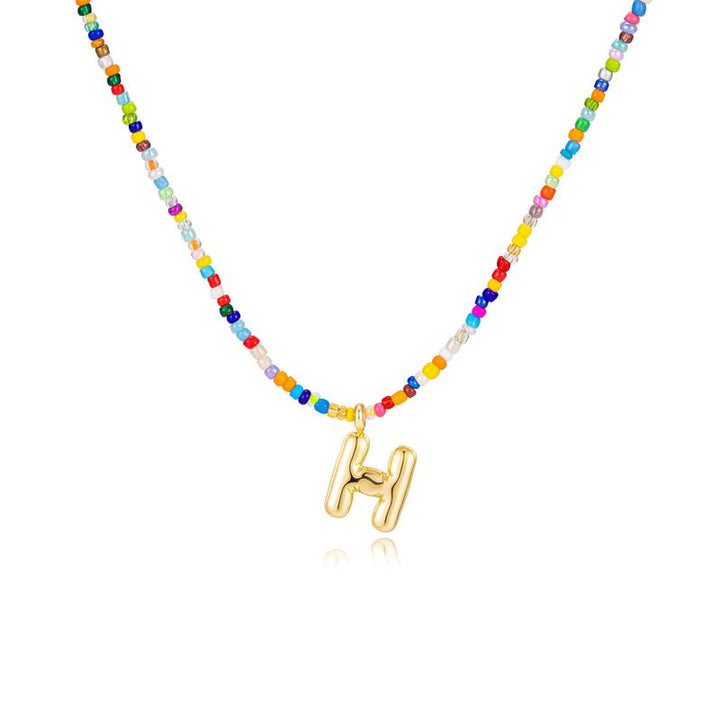 MACY™ - Colorful Bubble Letter Necklace - Maison Léa &amp; Lou