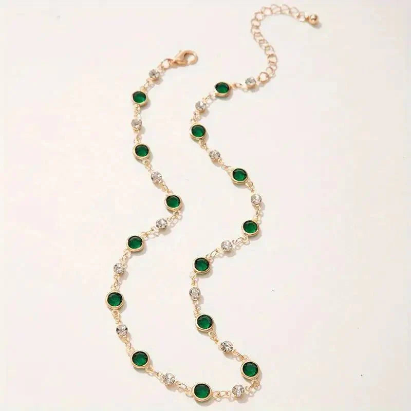 Collana Choker con Smeraldi e Diamanti