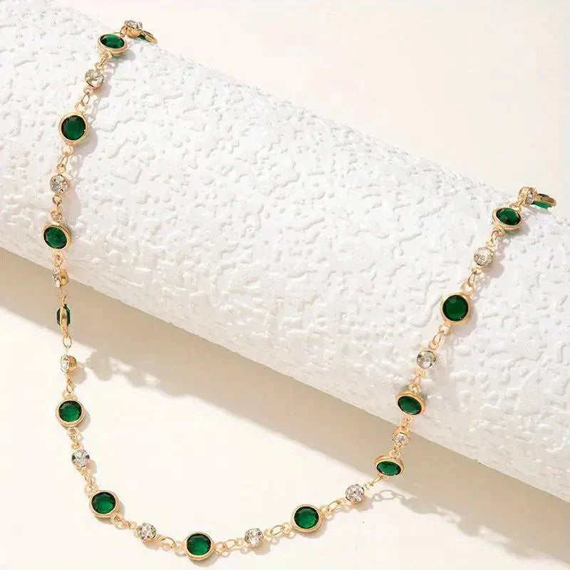 Collana Choker con Smeraldi e Diamanti